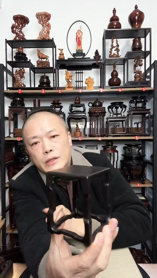 紫砂底座木8正方10高