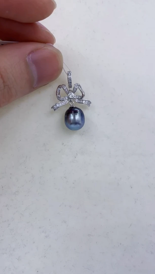 银S925镶嵌颈饰海水珍珠