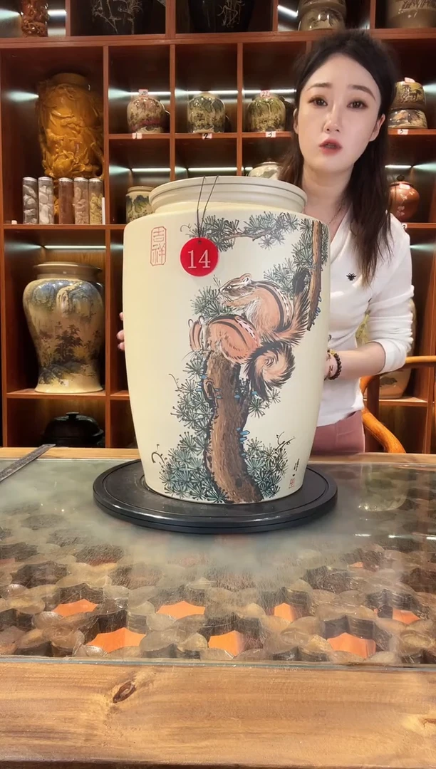 罐云南建水紫陶大号白泥缸@998