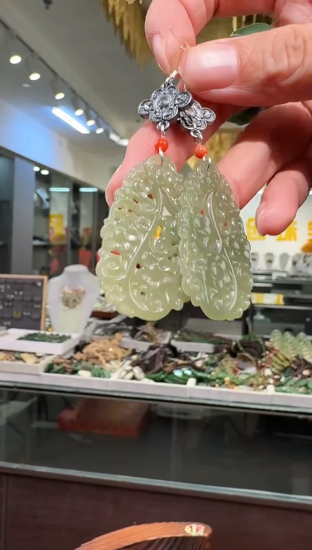 未镶嵌和田玉耳饰耳饰一对