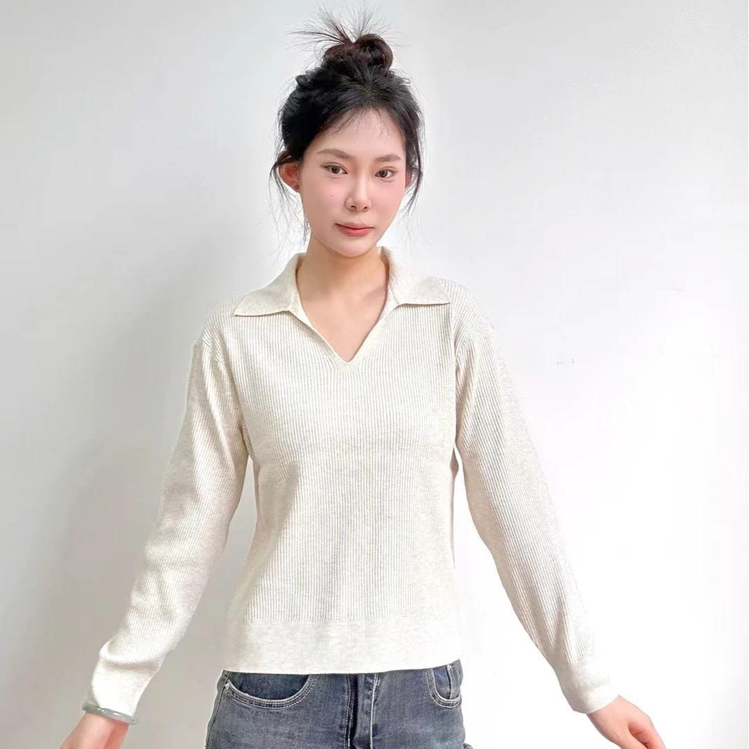 ZHUOHANG—女士长袖针织衫时尚炸街小众针织马夹气质休闲