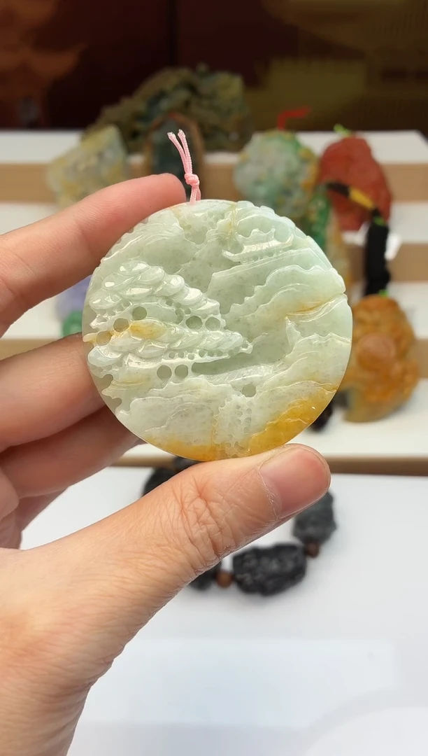 颈饰未镶嵌翡翠牌子