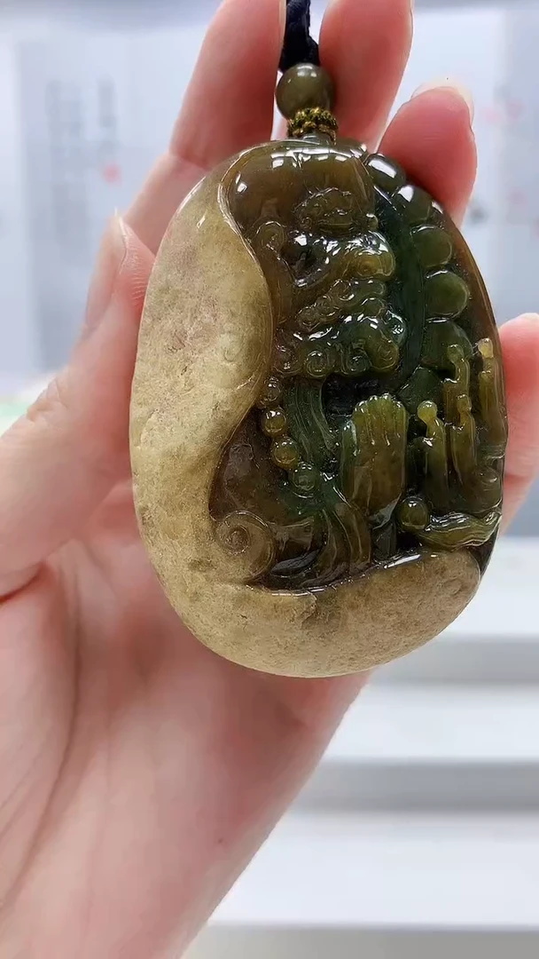 定制翡翠未镶嵌5028zm-毛货挂件249