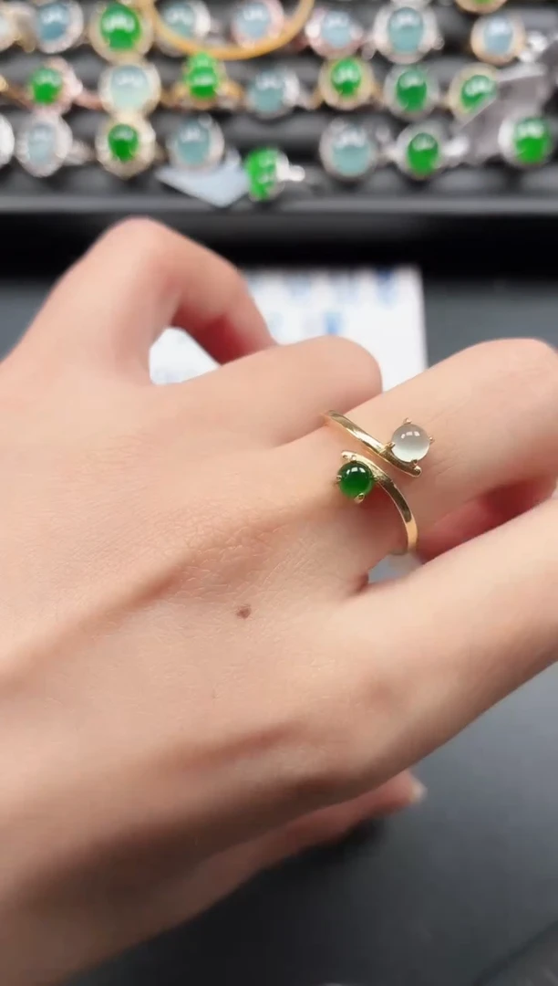 银S925镶嵌戒指翡翠11111