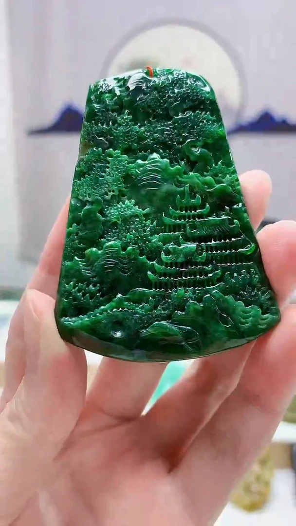 未镶嵌定制翡翠4852zm-毛货挂件34