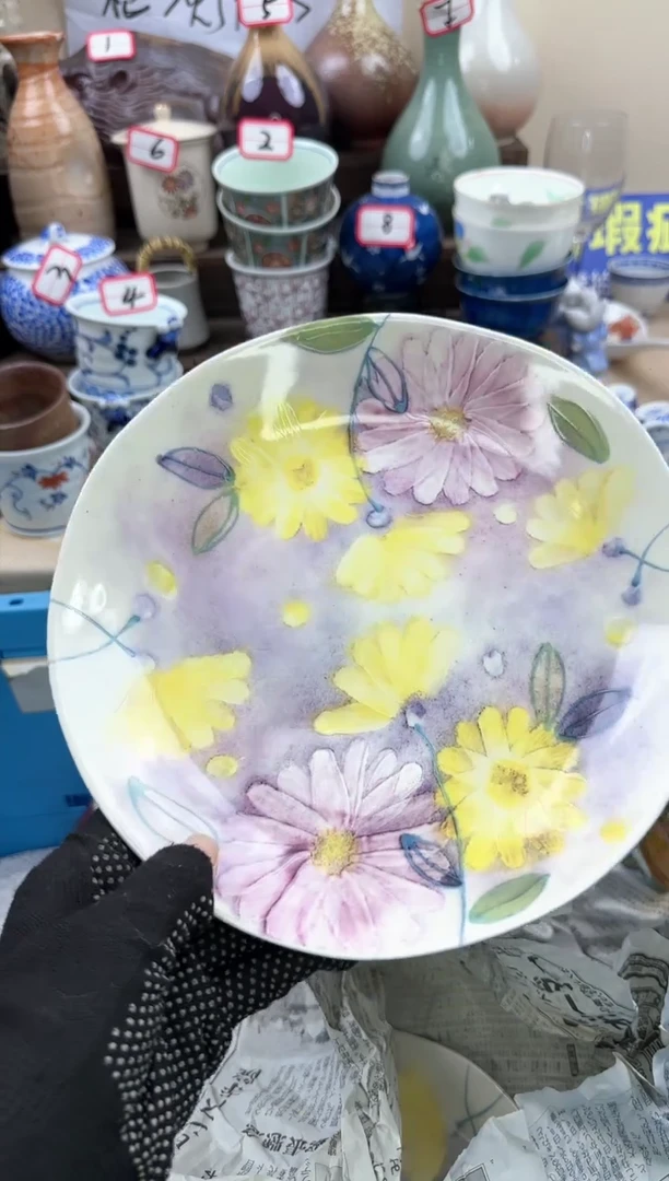 【闪购商品】瓷片22厘米濑户烧中古瓷器满18包邮一单一付