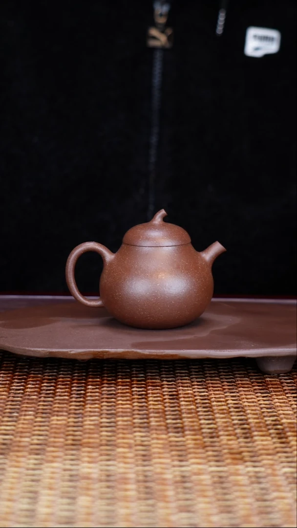 茶壶紫砂汀禾紫砂全手工原矿紫泥《茄瓜》