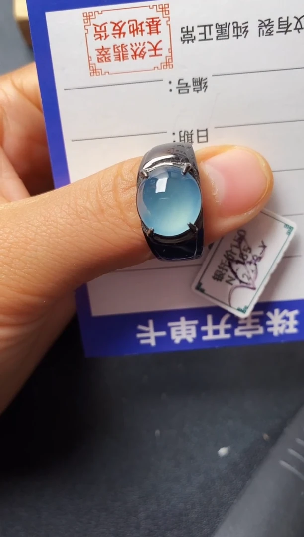银S925镶嵌戒指翡翠22222