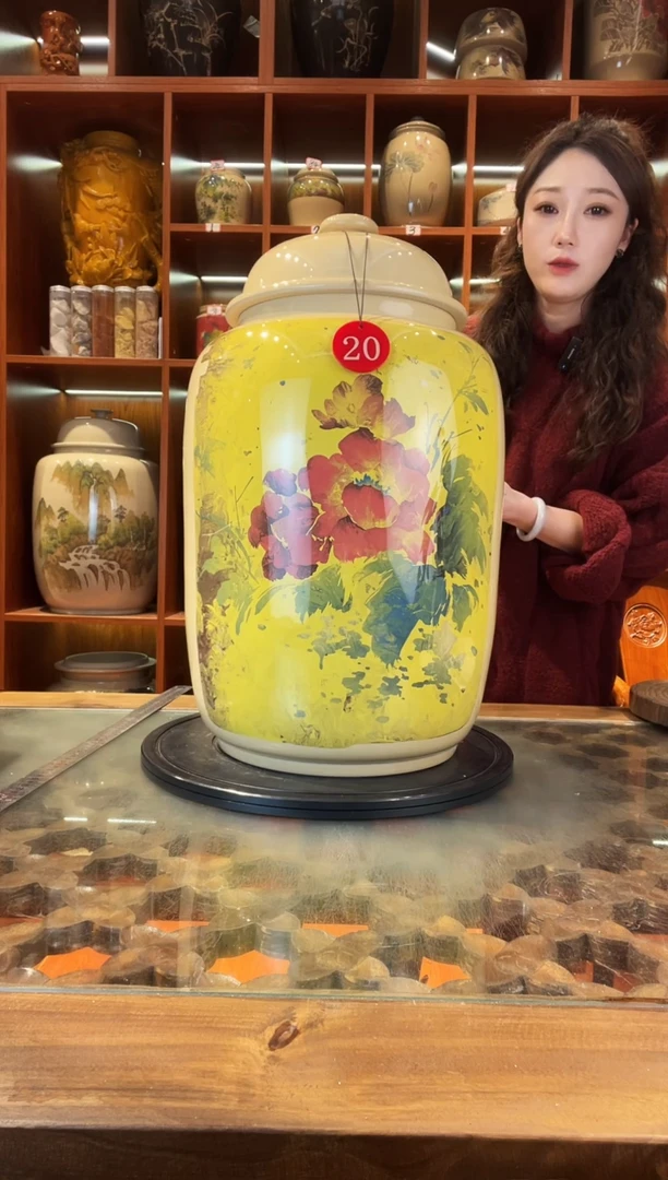 罐李旭泽作品大号白泥缸@20