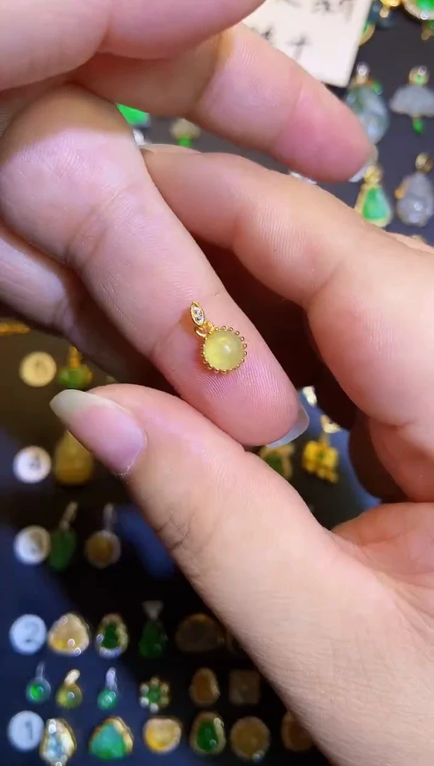 吊坠(不含链)银S925镶嵌翡翠1