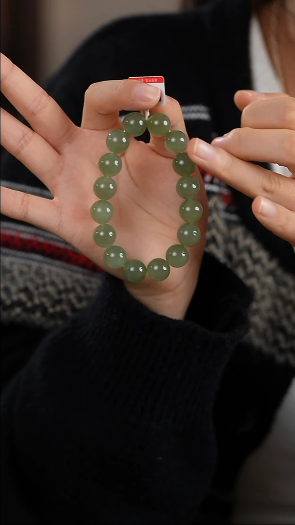 未镶嵌手链和田玉卡12mm湖水手串多样性发一