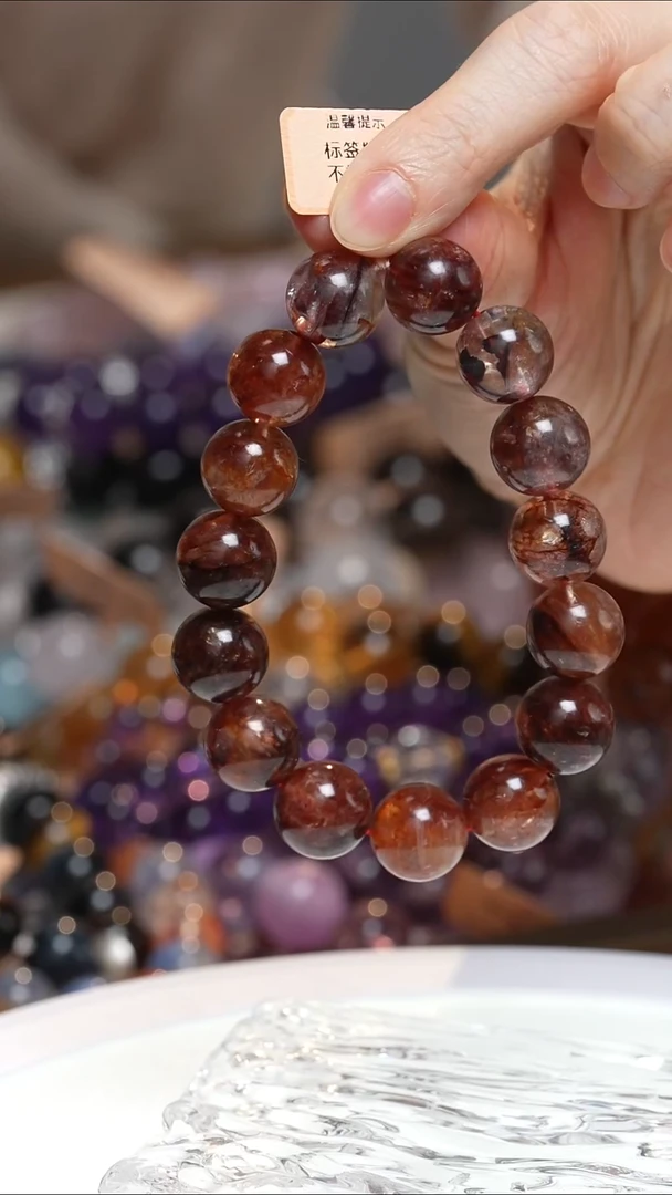 未镶嵌手串水晶牛血红胶花手串·DD0025NOV041L346