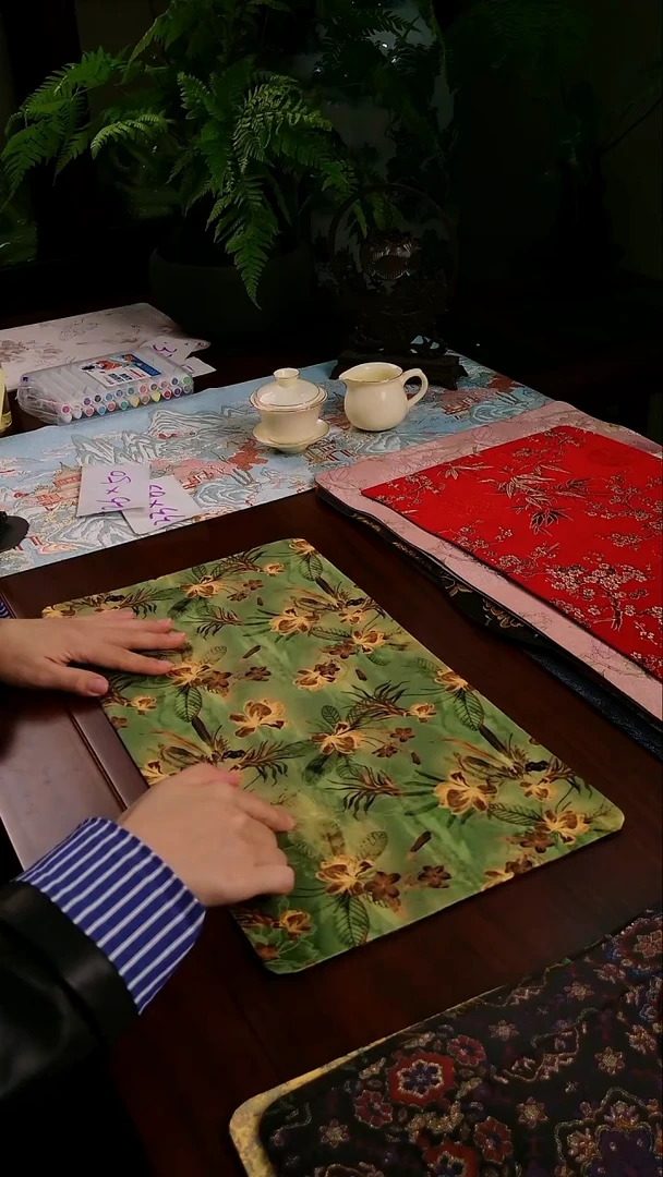 【微瑕芙蓉园双面】中国风干泡织锦茶席26*50