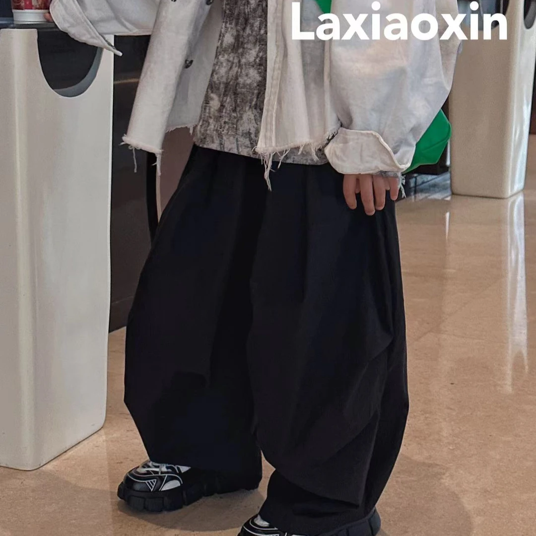 春款系列【阔版香蕉裤】巨百搭的裤子，模特穿140