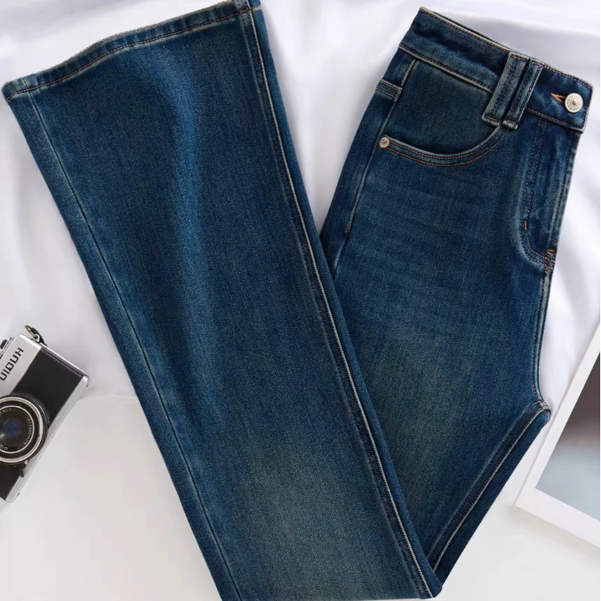 2025年新款喇叭裤女复古显瘦百搭洋气牛仔裤08（以主播过款为准）