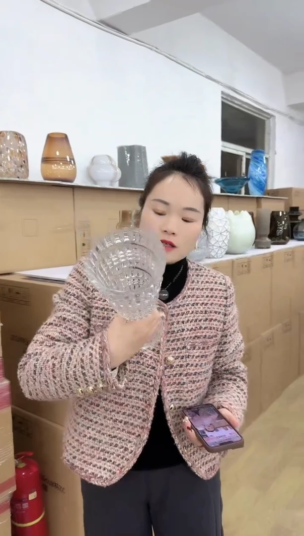 【闪购商品】无铅玻璃迪之喜花瓶花器-30早