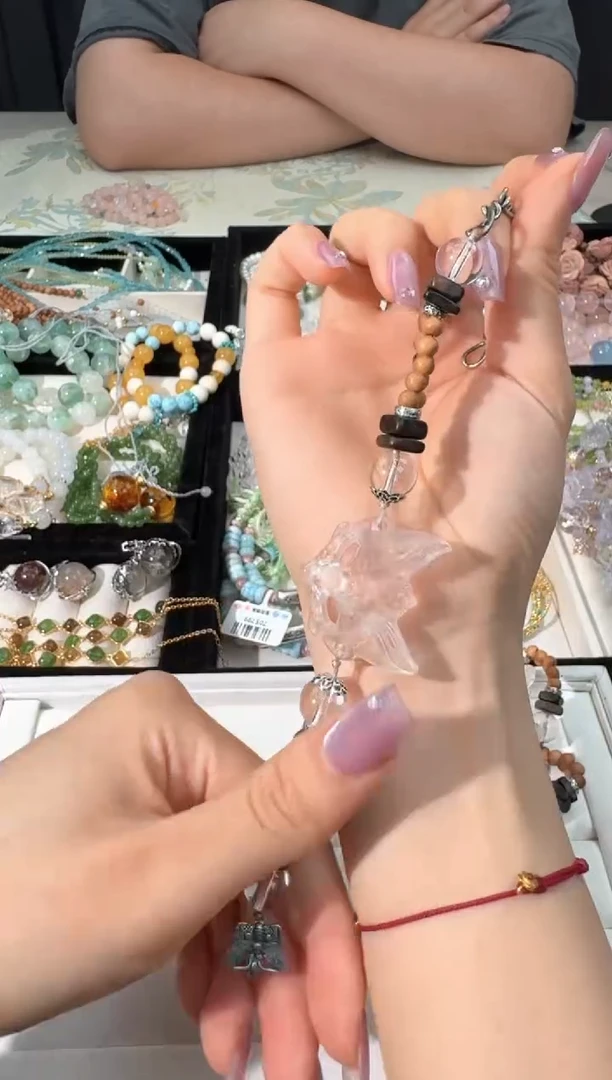 水晶手链未镶嵌Q002白水狐面设计款