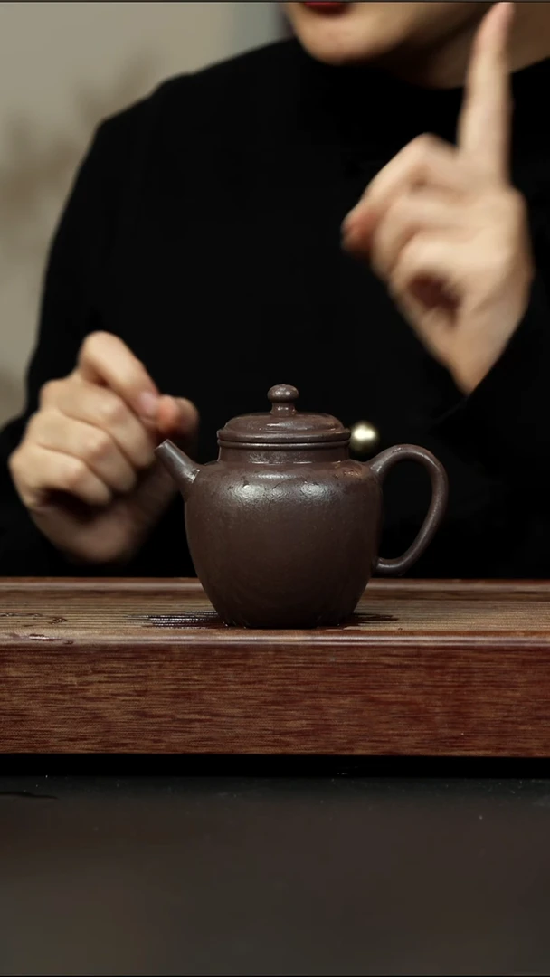 茶壶紫砂粗砂紫泥 玉笠
