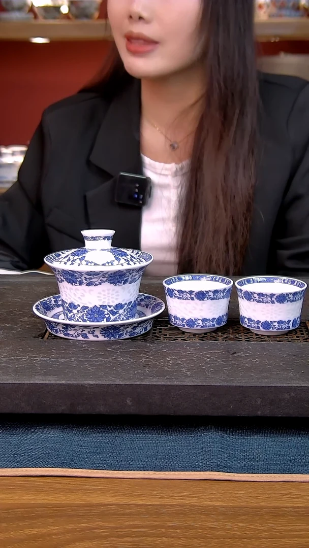 简装家用款3件套 白瓷陶瓷茶具