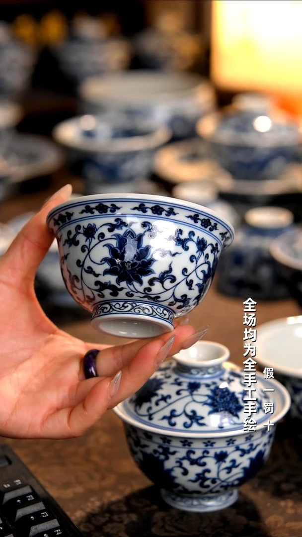 景德镇全手工手绘柴窑茶器福利