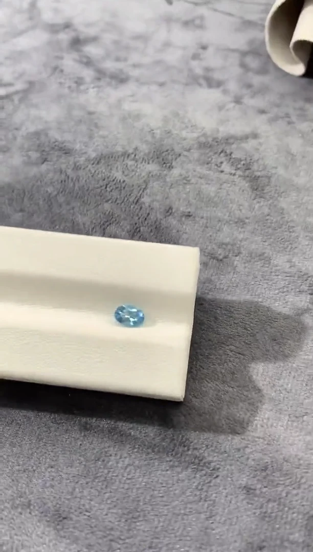 裸石海蓝宝石0.4ct 椭圆超级圣马利亚海蓝宝