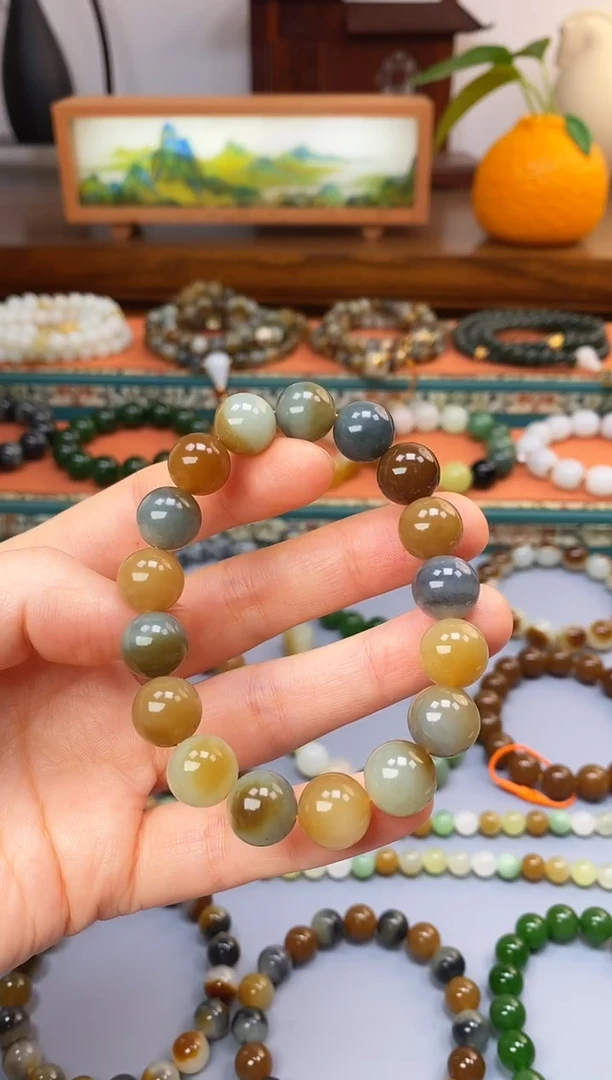 未镶嵌手串和田玉新疆楼兰三色