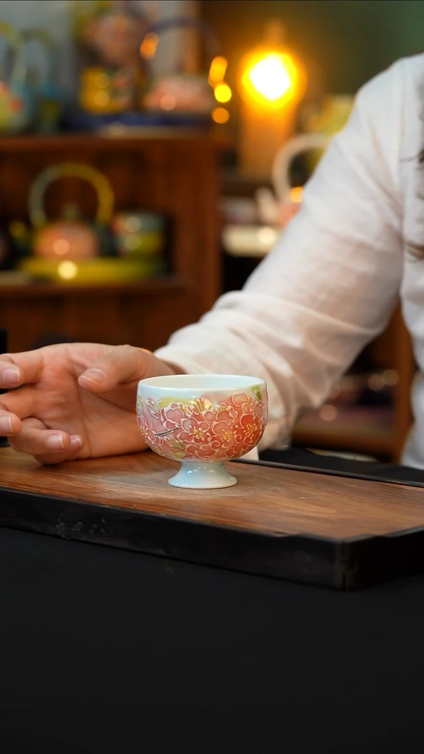 杯手绘心瓷陶瓷浮力