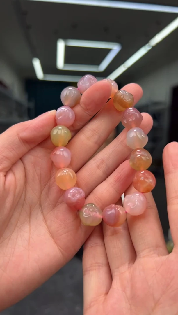 玛瑙/玉髓手串未镶嵌多样性发货拍一发一