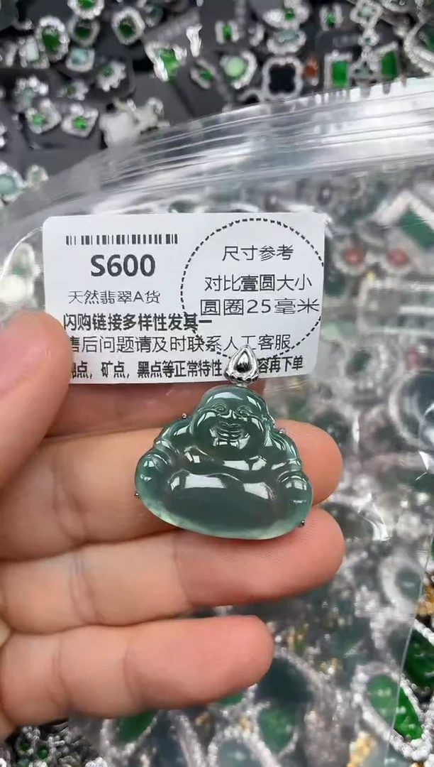 颈饰未镶嵌翡翠S600吊坠
