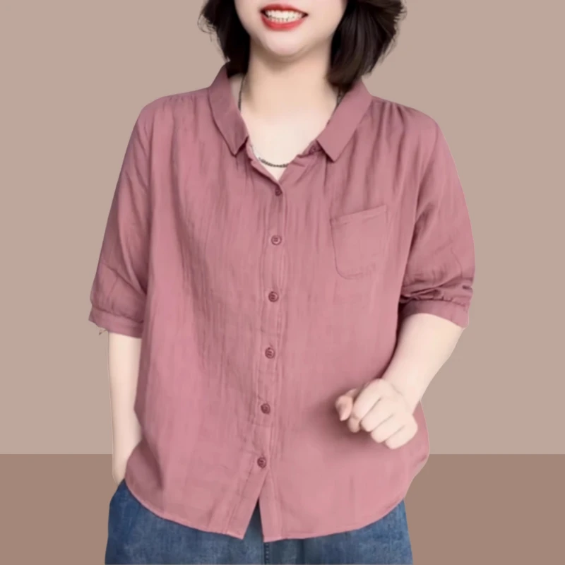 polo领女士衬衫2025夏季新款轻薄小个子时尚别致宽松短袖休闲上衣