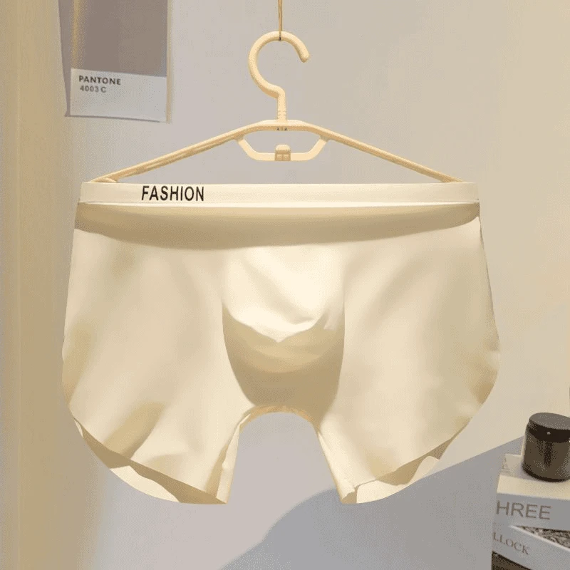 无痕简约男士短裤舒适冰丝透气角2025薄款四角3D囊袋大码内裤男