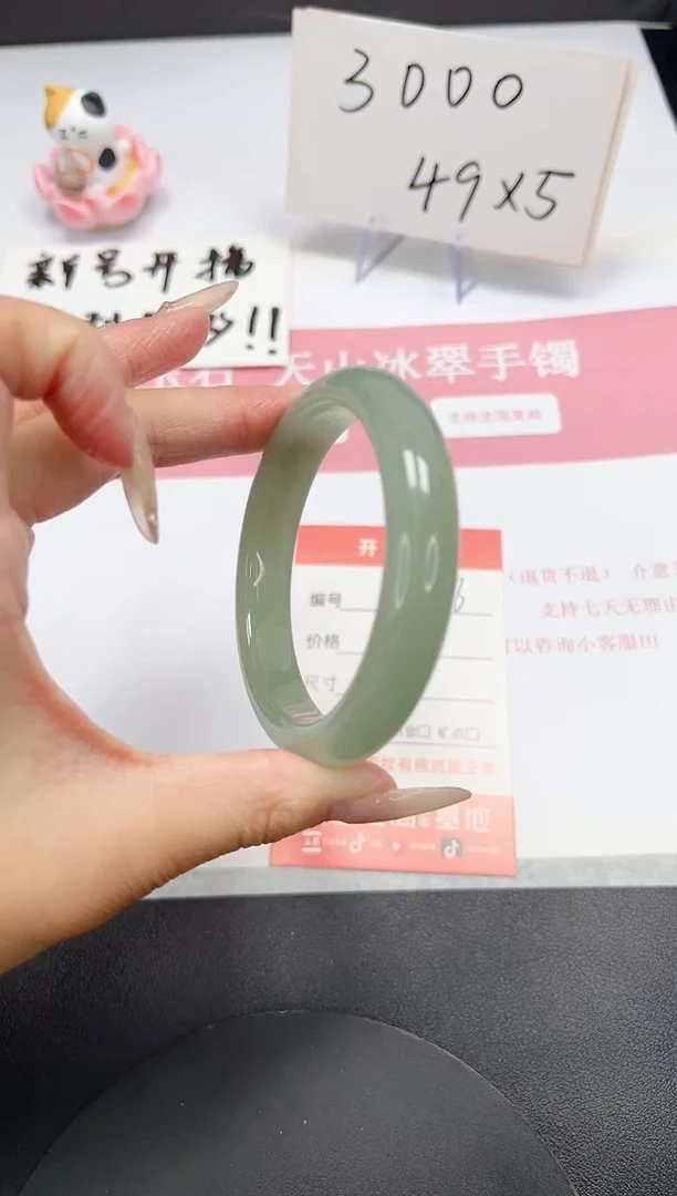 【闪购商品】石英质玉手镯未镶嵌A46-56.1