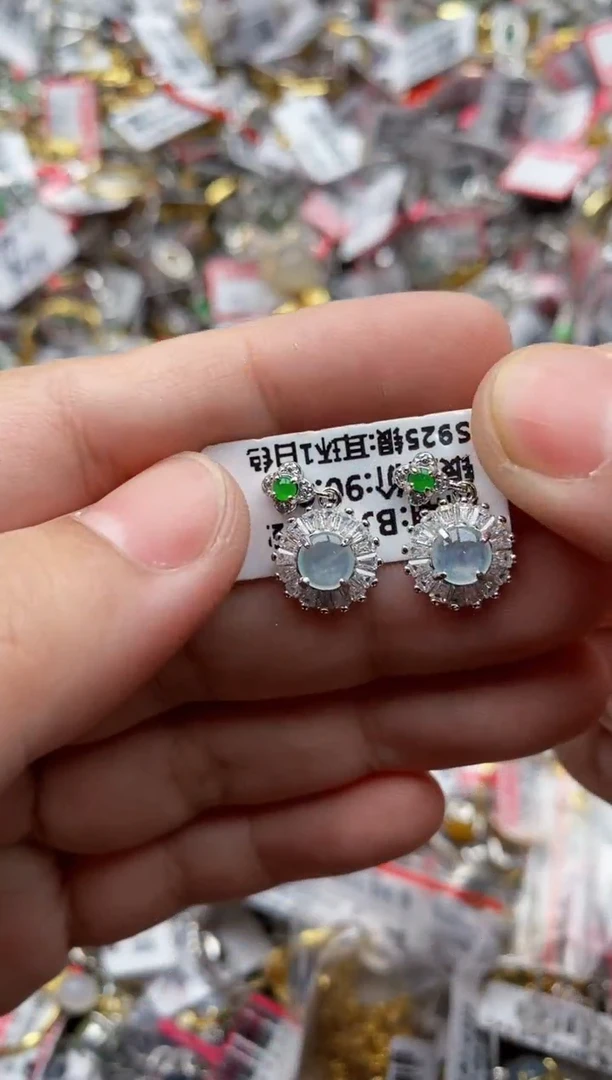 【闪购商品】翡翠戒指银S925镶嵌3333---10