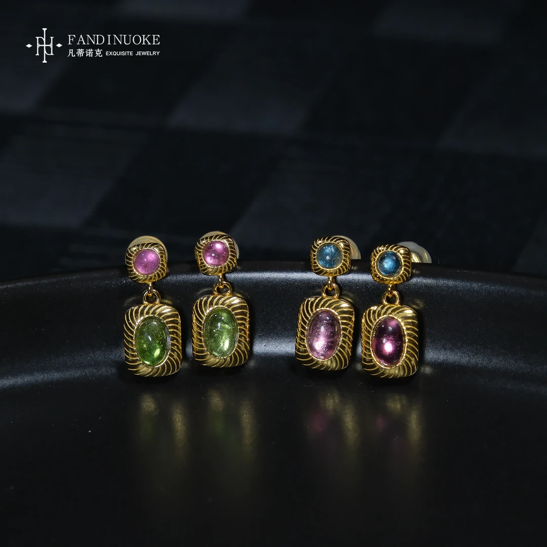 【加加专属】23 MJ14206-碧玺定制款轻奢耳钉-多样性发一件-3*5mm