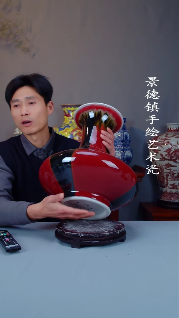 摆件陶瓷景德镇手工手绘陶瓷摆件71