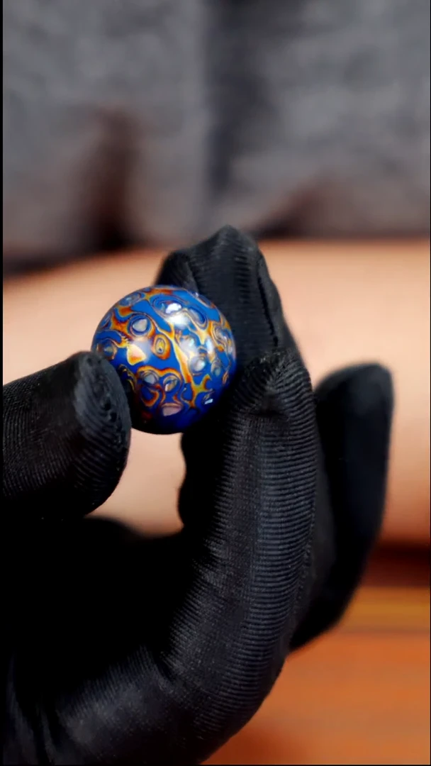 疯子大漆蓝金螺钿20mm