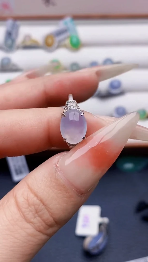 银S925镶嵌戒指翡翠1696