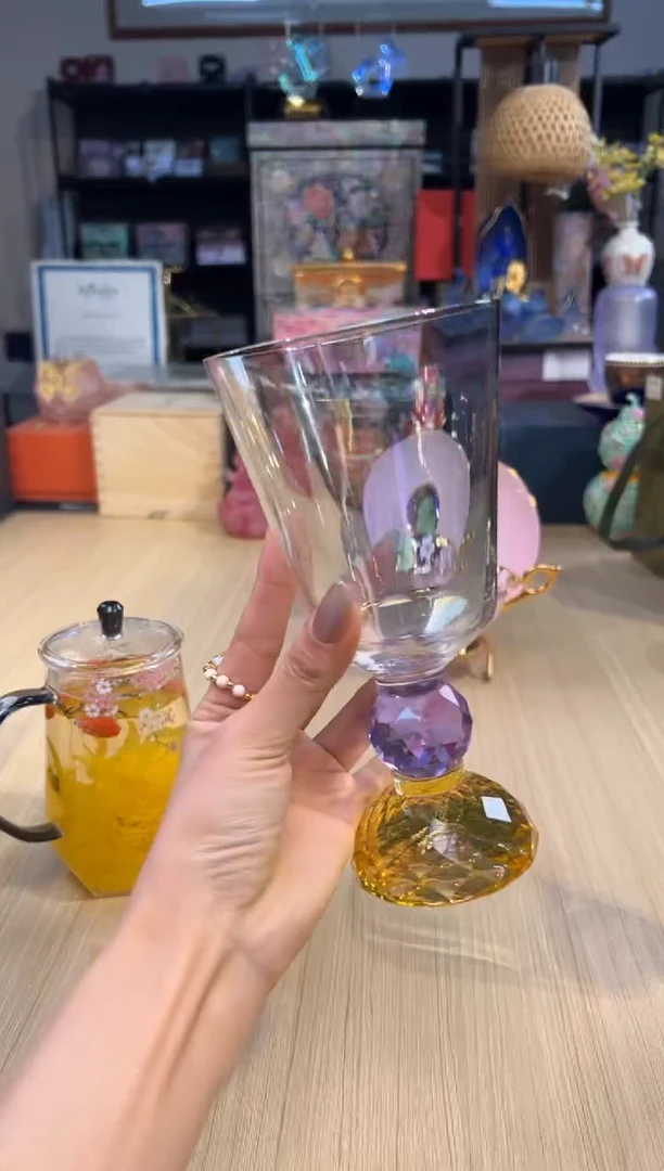 158如风炫彩红酒杯（黄）