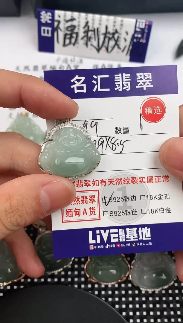 翡翠银S925镶嵌颈饰·