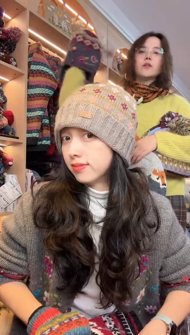 羊毛美利奴灰色好事发生帽