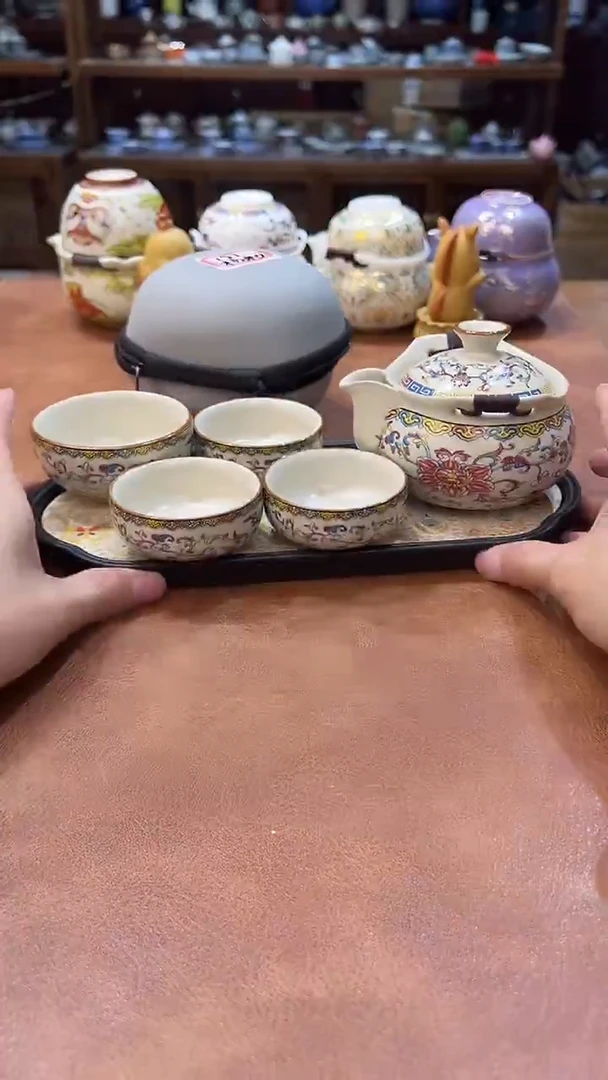 真的很便宜会开片的旅行茶具