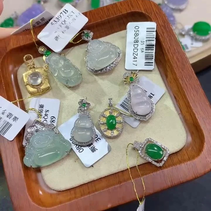 【可心彩虹盘】翡翠-18K金-多样性发一件-AY011|CXQ21