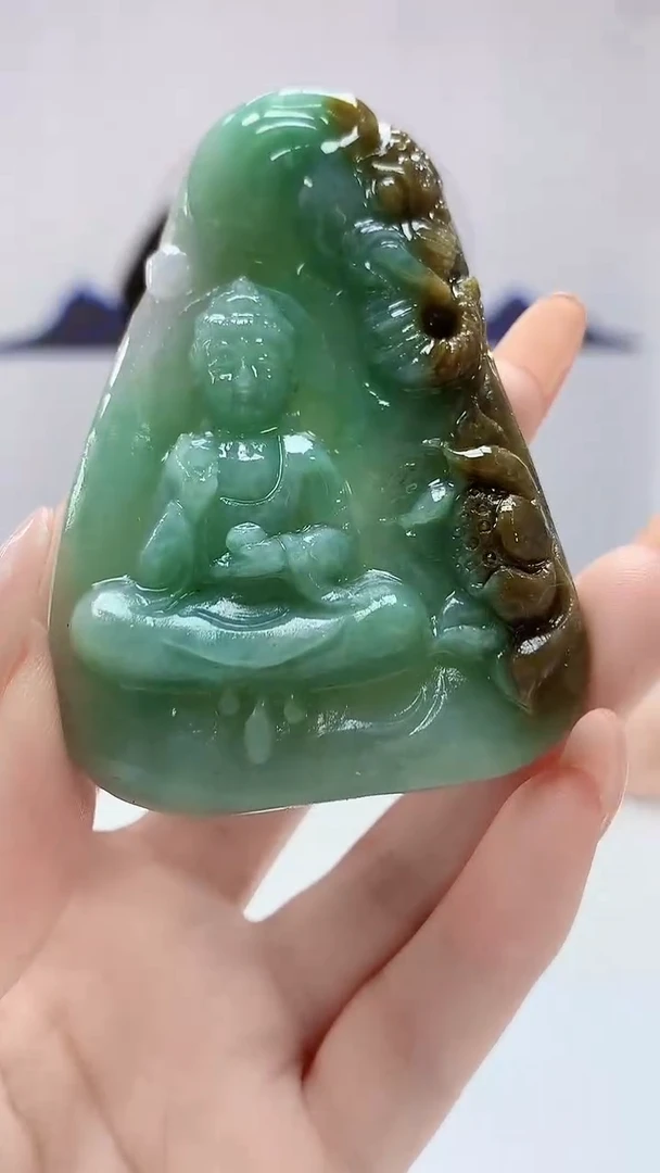 【闪购商品】定制翡翠未镶嵌4829DD-毛货挂件5