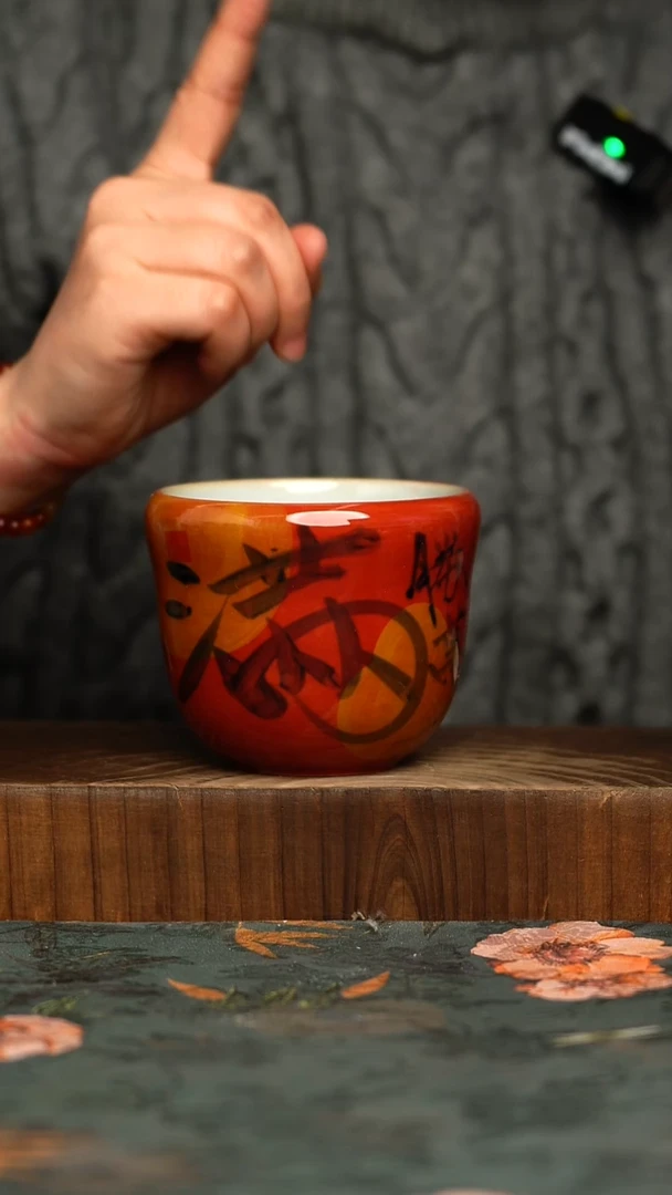 杯釉下彩手工手绘同款陶器