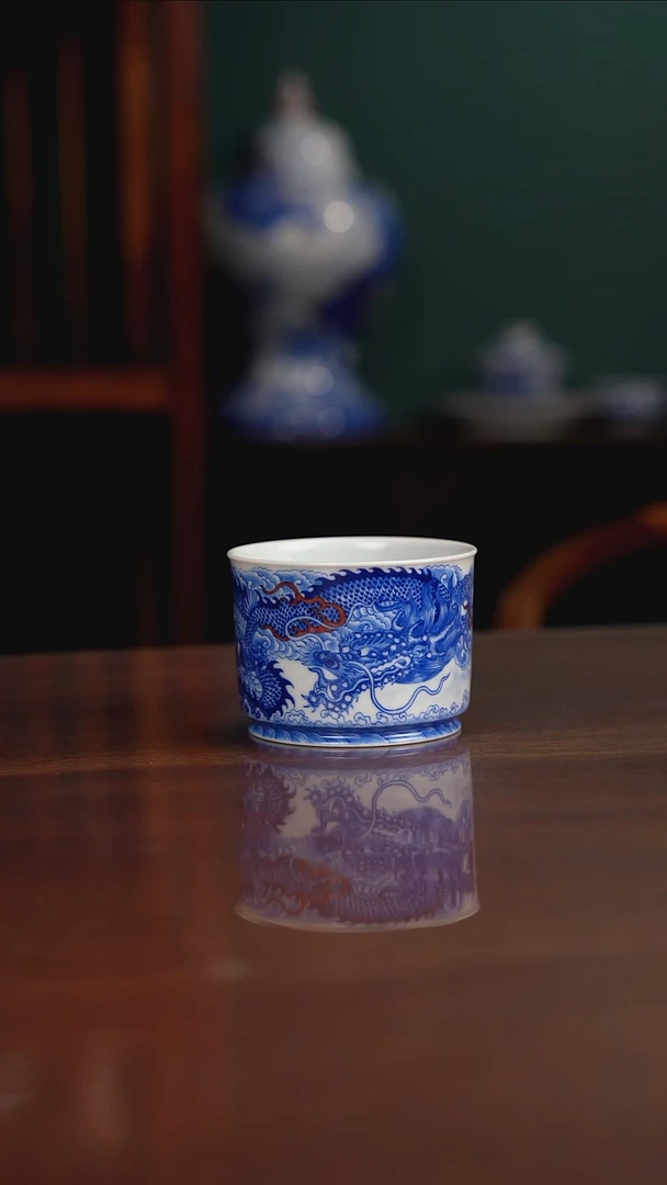自成堂柴窑 龙杯