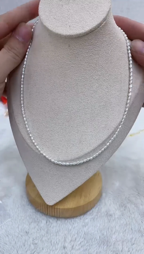 淡水珍珠银S925镶嵌颈饰