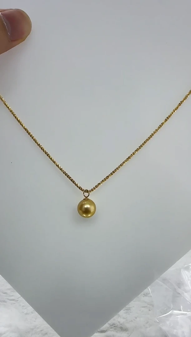 【闪购商品】海水珍珠DA18K金镶嵌ss175 金珠吊坠10