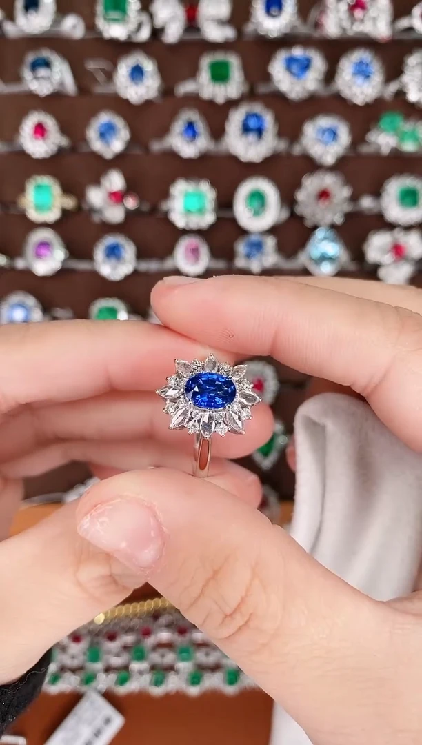 【闪购商品】蓝宝石18K金戒指18K金镶嵌1