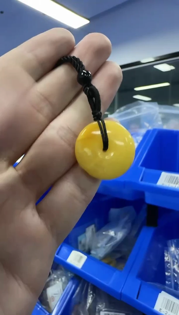 未镶嵌吊坠(不含链)琥珀33 琥珀蜜蜡平安扣2-3g