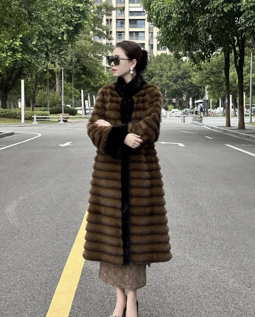 2025新款高定小龙猫款毛毛保暖不臃肿长外套